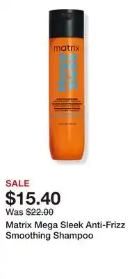 Ulta Beauty Matrix Mega Sleek Anti-Frizz Smoothing Shampoo offer