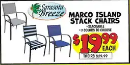 Ollie's Sarasota Breeze MARCO ISLAND STACK CHAIRS offer