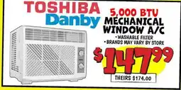 Ollie's TOSHIBA, Danby 5, 000 BTU WINDOW A/C offer