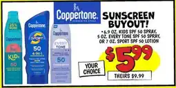 Ollie's Coppertone SUNSCREEN BUYOUT! offer