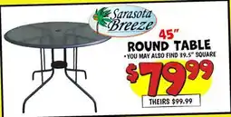 Ollie's Sarasota Breeze 45 ROUND TABLE offer