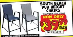 Ollie's SOUTH BEACH PUB HEIGHT CHAIRS offer