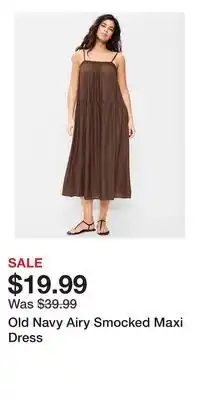 Old Navy Old Navy Airy Smocked Maxi Dress offer