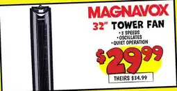 Ollie's MAGNAVOX 32 TOWER FAN offer
