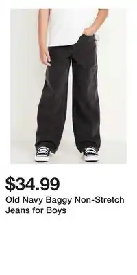 Old Navy Old Navy Baggy Non-Stretch Jeans for Boys offer