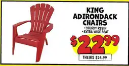 Ollie's KING ADIRONDACK CHAIRS offer