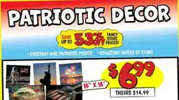 Ollie's 16 X 16 PATRIOTIC DECOR offer
