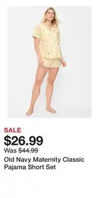 Old Navy Old Navy Maternity Classic Pajama Short Set offer