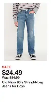 Old Navy Old Navy 90's Straight-Leg Jeans for Boys offer