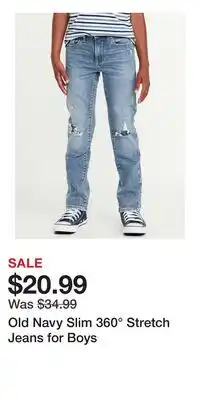 Old Navy Old Navy Slim 360° Stretch Jeans for Boys offer