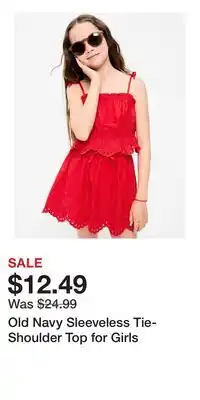 Old Navy Old Navy Sleeveless Tie-Shoulder Top for Girls offer