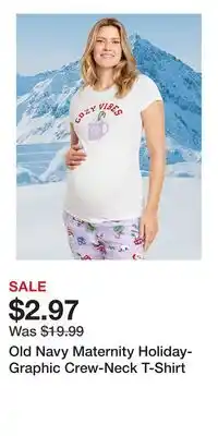 Old Navy Old Navy Maternity Holiday-Graphic Crew-Neck T-Shirt offer