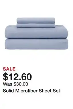 Belk Solid Microfiber Sheet Set offer