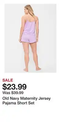 Old Navy Old Navy Maternity Jersey Pajama Short Set offer