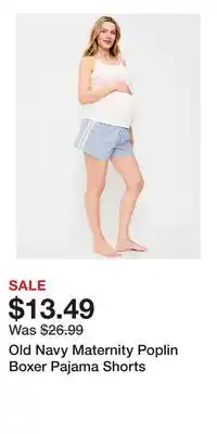 Old Navy Old Navy Maternity Poplin Boxer Pajama Shorts offer