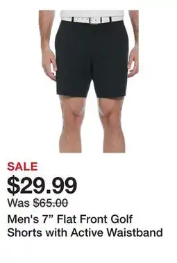 Belk Men's 7 Flat Front Golf Shorts with Active Waistband offer