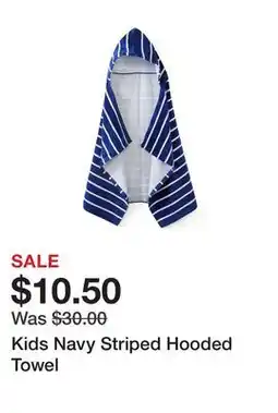 Belk Kids Navy Striped Hooded Towel offer