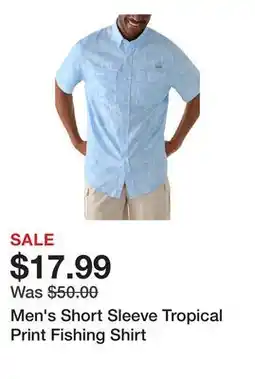 Belk Men's Short Sleeve Tropical Print Fishing Shirt offer