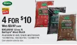 The Home Depot Scotts earthgro wood mulch offer