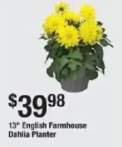 The Home Depot English Farmhouse Dahlia Planter offer