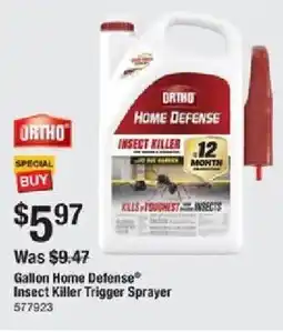 The Home Depot Gallon home defense insect killer trigger sprayer offer
