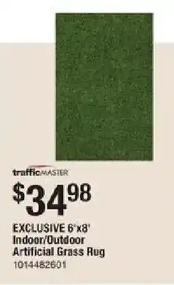 The Home Depot Exclusive 6'x8' indoor/outdoor artificial grass rug offer