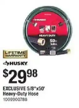 The Home Depot Exclusive 5/8"x50" heavy-duty hose offer