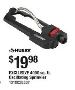 The Home Depot Exclusive 4000 sq. ft. oscillating sprinkler offer