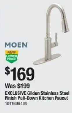 The Home Depot Meon gilden stainless steel finish pull-down kitchen faucet offer