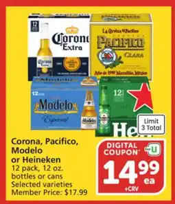 Albertsons Corona, Pacifico, Modelo or Heineken offer