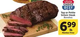Albertsons Top or Petite Sirloin Steak Boneless offer