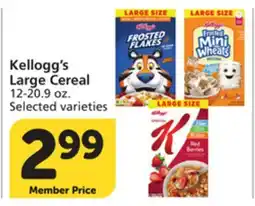 Albertsons Kellogg's Large Cereal offer