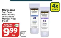 Albertsons Neutrogena Sun Care offer
