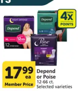 Albertsons Depend or Poise offer