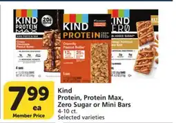 Albertsons Kind Protein, Protein Max, Zero Sugar or Mini Bars offer