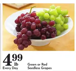 Pavilions Green or Red Seedless Grapes offer