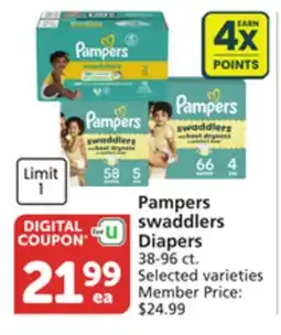 Pavilions Pampers swaddlers Diapers offer
