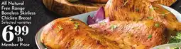 Pavilions All Natural Free Range Boneless Skinless Chicken Breast offer