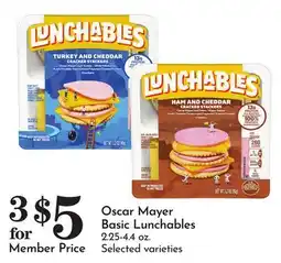 Pavilions Oscar Mayer Basic Lunchables offer
