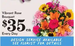 Pavilions Vibrant Rose Bouquet offer