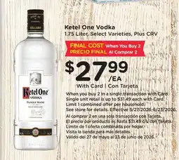 Ralphs Ketel One Vodka offer
