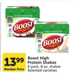 Pavilions Boost High Protein Shakes offer
