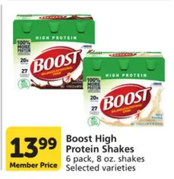 Pavilions Boost High Protein Shakes offer
