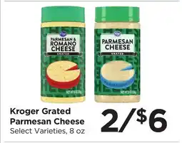 Food 4 Less Kroger Grated Parmesan Cheese offer