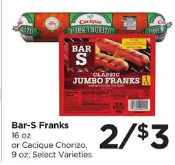 Food 4 Less Bar-S Franks offer