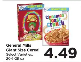 Food 4 Less General Mills Giant Size Cereal offer