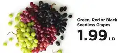 Food 4 Less Green, Red or Black Seedless Grapes offer