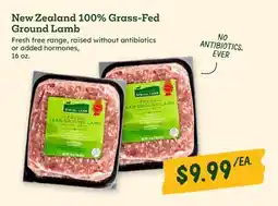 Sprouts Farmers Market New Zealand 100% Grass-Fed Ground Lamb offer