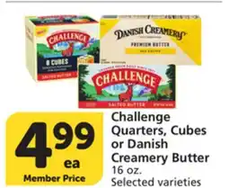 Vons Challenge Quarters, Cubes or Danish Creamery Butter offer
