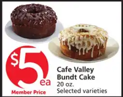 Vons Cafe Valley Bundt Cake offer